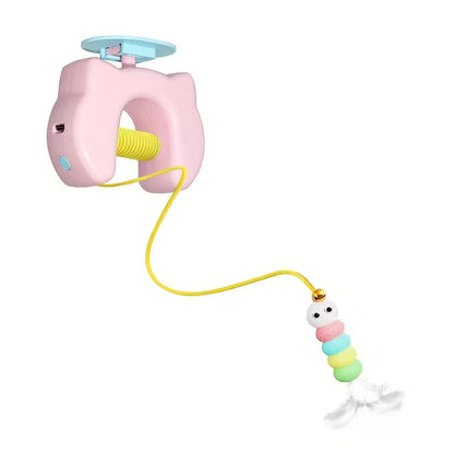 🐱 Ny Elektrisk Smart Hängande Kattleksak – Indragbar & Rörelsesensor, Interaktiv Kul för Träning & Mot Tråkighet 🧶⚡💫