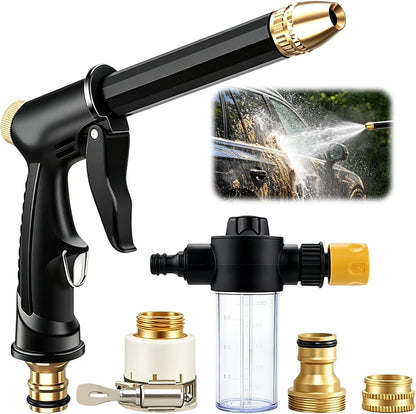 ⏳Begränsad tid – 50% rabatt⏰🏆Högtrycksvattensprutpistol💦Ergonomiskt grepp • Förstärkningsdysa • Slang ingår - Kraftfull biltvätt🚗 Trädgårdsbevattning🌻Enkel att använda!👍