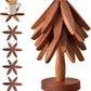 🎄 LIMITED-TIME 50% OFF!🍽️ Tree-Shaped Wooden Trivet Set! Gravity-activated folding, 4 trivets + stand, heat-resistant – festive table protection.