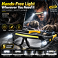 ✨Rechargeable LED head torch in glasses style