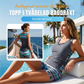🏊‍♀️ 50% RABATT NU! 👙 Tvådelad tankini – justerbar sidorynking, pojkshorts & korsad V-ringning – perfekt för stranden 👙🏖️