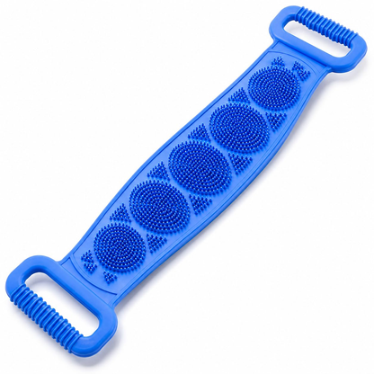 ⏳🔥LIMITED-TIME 50% OFF! ⏰🧴 Silicone Back Scrubber for Bath, Double-Sided Body Exfoliating Bath Brush with Soft Silicone Bristles