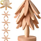 🎄 LIMITED-TIME 50% OFF!🍽️ Tree-Shaped Wooden Trivet Set! Gravity-activated folding, 4 trivets + stand, heat-resistant – festive table protection.