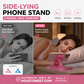 ⏳Time-Limited Special⏰Side‑Lie Friendly Multi‑Angle Phone Stand‑3‑Mode Adjustable Desktop Phone Holder, Stable Hands‑Free Support for Bed, Sofa & Desk Use