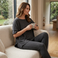 👚 50% RABATT NU!🌸 Dam Lös Båthalsringning Topp – Mjuk & Andningsbar – Elegans i Vardagen ✨