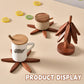 🎄 LIMITED-TIME 50% OFF!🍽️ Tree-Shaped Wooden Trivet Set! Gravity-activated folding, 4 trivets + stand, heat-resistant – festive table protection.