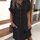 💎 60% OFF! 💎 Women's Buttoned Short Sleeve Pocket Shirt Dress – Cotton Blend, Relaxed Fit & Everyday Versatility (M–2XL) 👗🌿