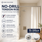 ⏳Time-Limited Special⏰Adjustable Tension Rod – no drills, no screws, no wall damage! Strong internal spring holds up to 15KG. Fits 70-292cm – perfect for showers, curtains & windows! 🏠✅