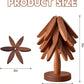 🎄 LIMITED-TIME 50% OFF!🍽️ Tree-Shaped Wooden Trivet Set! Gravity-activated folding, 4 trivets + stand, heat-resistant – festive table protection.