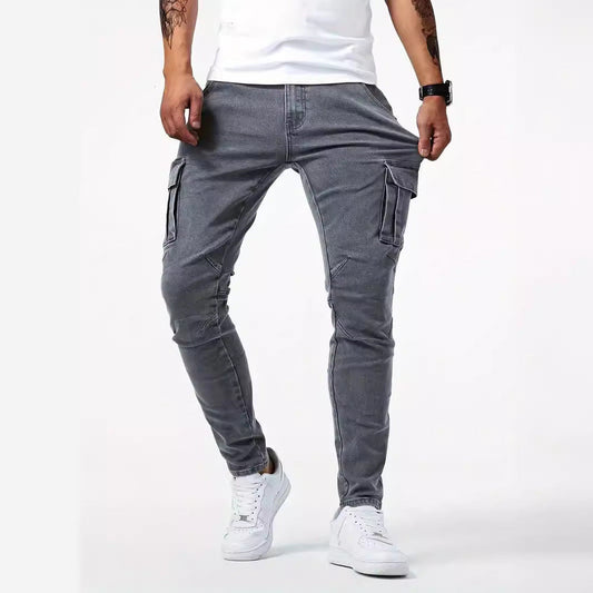 ⏳Begränsad tid – 50% rabatt⏰🔥Cargobyxor i denim för män👖