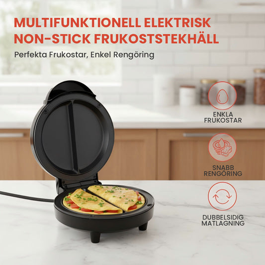 🔥🎁Nyhet 60 % RABATT🔥Multifunktionell elektrisk non-stick-frukostgrill