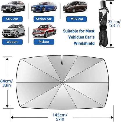 ⏳Begränsad tid – 60% rabatt⏰🚗 Vikbart bilskydd ✨☀️ Blockar UV & värme ❄️🛡️ Skyddar instrumentbräda & inredning