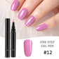 💅 KÖP 1 FÅ 1 GRATIS! 🎨 One Step Nagelgelpenna – 18 Färger & Gratis Mini-UV-lampa – Perfekt för Salongskvalitet Hemma – Enkel & Snabb 💡