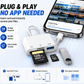 5-in-1 SD Card Reader for iPhone & USB-C – Fast Photo & Video Transfer Adapter
