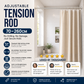 ⏳Time-Limited Special⏰Adjustable Tension Rod – no drills, no screws, no wall damage! Strong internal spring holds up to 15KG. Fits 70-292cm – perfect for showers, curtains & windows! 🏠✅