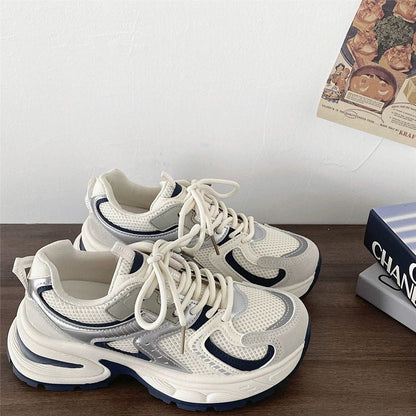 👟 BEGRÄNSAD TID: 60% RABATT! ✨ Tjocksulade Casual Sneakers – Lätta, Andningsbar Mesh, Retro 🍂