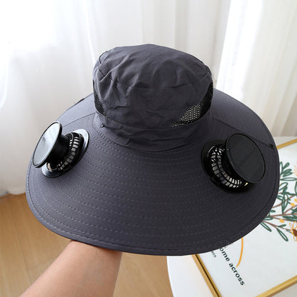 🎁Hot Sale 50%OFF💖Ultralätt Solhatt med Solcellsfläkt