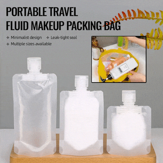 ⏳🔥LIMITED-TIME 50% OFF! ⏰🌷 Portable Travel Fluid Makeup Packing Bag (10 Pcs)