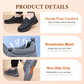 👟55% RABATT NU! ✨ Ortopediska Andningsbara Slip-On-Sneakers för Män - Stödjer Sulgång med Minnesskuminsatser för Bekväm Heltidsanvändning 🏃‍♂️💨