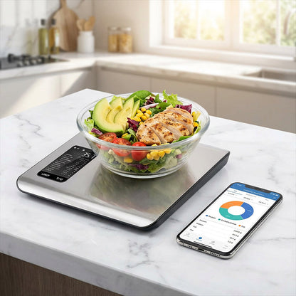 ⚖️ LIMITED-TIME 50% OFF 📊 Smart Nutrition Scale — 19 Nutritional Values, 5kg, App Connectivity