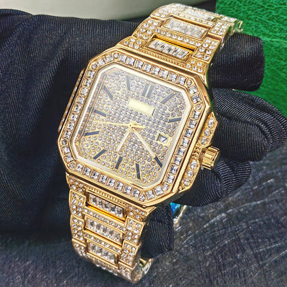 ✨Lyxig Fyrkantig Strass Klocka – Elegant Glans för Varje Tillfälle✨