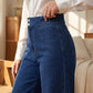 🔥50 % rabatt💖 Högmidjade, vidbyxade jeans som framhäver figuren perfekt