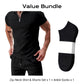 ☀️👕 50% RABATT! | Sommarcasual Set – Våffelskjorta med Dragkedja & Matchande Shorts!