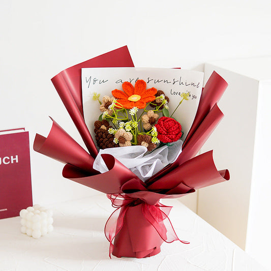🔥【Mors dag-specialerbjudande!】🔥Handgjord delikat virkad blomsterbukett🔥 50% RABATT på utvalda produkter