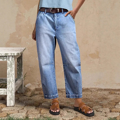 👖 50% RABATT NU! 🌟 Dam high waist vida jeansshorts – Benlängande & vintage tvätt – Casual croppade byxor – perfekta för sommar, strand eller en ledig dag 👒