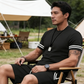 ✨ 49% rabatt🔥 2-delat set för män: randig t-shirt och shorts