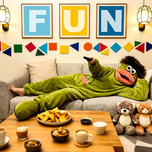 🔥40% RABATT! 🔥Elegans behöver inga ord 🐟Mjuk pyjamas i korallfleece med figurer🧸