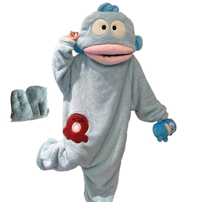 🔥40% RABATT! 🔥Elegans behöver inga ord 🐟Mjuk pyjamas i korallfleece med figurer🧸