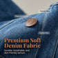 🧥 50% RABATT NU! 🎀 Dam puff kort ärm croppad denimjacka – Vintage detaljer & mjuk blandning – Smickrande midjesnitt – perfekt för vår och sommar 🌟