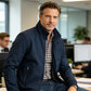 🧥 50% RABATT NU! 👔 Herr Klassisk Ståkragejacka med Rutigt Foder – Säkra Fickor, Ribbad Ärm & Mångsidig Stil För En Elegant Look ✨