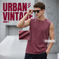 👕 50% RABATT NU! 💪 Herr Vintage Wash Ärmlös Tank Top – Premium Mjukt Tyg, Dynamisk Flexibilitet & Ergonomisk Muskelklippning För Perfekt Passform ✨