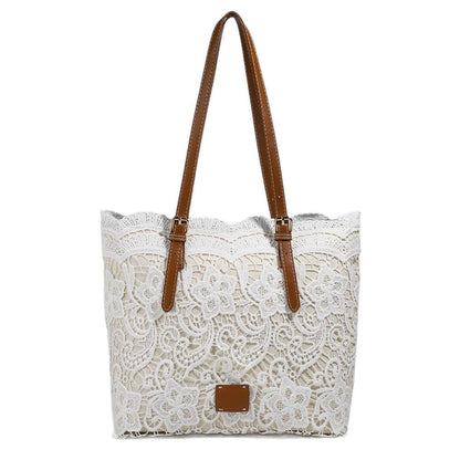 👜 50% RABATT NU! 🌸 Vintage Spets Axelsväska – Elegant Spets, Rymlig & Justerbar Rem – Perfekt För Bröllop, Vardag & Resor ✨