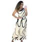 👗 50% RABATT! 🎨 Maxiklänning med Abstrakt Tryck & En Axel – Slående Elegant, Mjukt Tyg & Perfekt För Sommarkvällar & Fester 💃