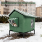⏳🔥LIMITED-TIME 50% OFF! ⏰🐈 All-Weather Elevated Outdoor Cat House – Waterproof Oxford Cloth, Thermal Aluminum Lining & Foldable Design 🌧️