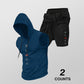 🏃 50% RABATT NU! 💪 Herr Ärmelös Hoodie & Shorts Set – Atletisk & Casual Passform – Andningsbar & Snabbtorkande 🏋️‍♂️