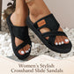 👡 50% RABATT! ✨ Damernas Stiliga Crossband Slide Sandaler – Mjuka, sköna & perfekta för sommarens lata dagar och strandpromenader 🌊