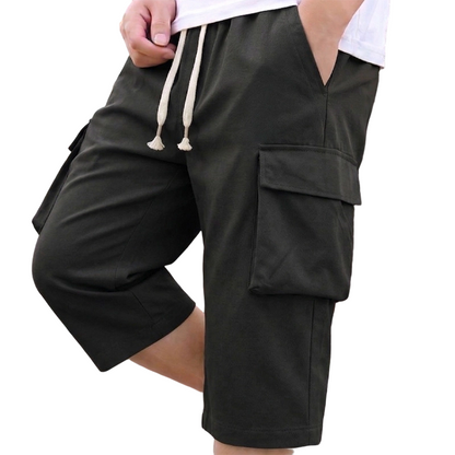 Herr Casual Capri Cargo Shorts med dragsko i midjan⏳Begränsad tid – 50% rabatt