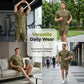 ⏳Begränsad tid – 60% rabatt⏰Herr Waffelstickat Set – Kortärmad T-shirt & Shorts, Andningsbart Tyg, Ledig Passform 👕🩳