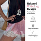 🩳 50% RABATT NU!✨ Satinshorts med spetskant – Vida ben och blommig spetshäll – Silkeslena sommar- och badbyxor 🌸