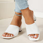 👡 50% RABATT NU! ✨ Dam sandaler i stickat tyg med fyrkantig tå och kraftig klack – Andningsbara & stabila – Snygga sommarskor att enkelt glida i 🌿