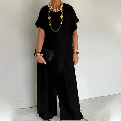 👗 50% RABATT! 💞 Minimalistiskt tvådelat set i lös passform – Lätt material, ren design & perfekt för avslappnade dagar, hemmakontoret eller en snygg sommarlook 🌿