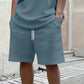 🔥 Såljer så länge lagret räcker 40 % RABATT! 🎉 Herr Färgblockad Casual T-shirt och Shorts Set