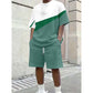 🔥 Såljer så länge lagret räcker 40 % RABATT! 🎉 Herr Färgblockad Casual T-shirt och Shorts Set