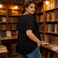 ⏳Begränsad tid – 50% rabatt⏰Dam-T-shirt med veckad front och puffärmar