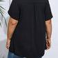 ⏳Begränsad tid – 50% rabatt⏰Dam-T-shirt med veckad front och puffärmar