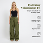 👖 60 % RABATT NU! 🏆 Voluminösa, veckade byxor i lanternstil – luftiga, eleganta och med vida ben – perfekta för en chic sommarlook eller ett formellt tillfälle ✨